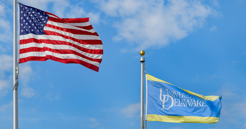 US and Delaware flag