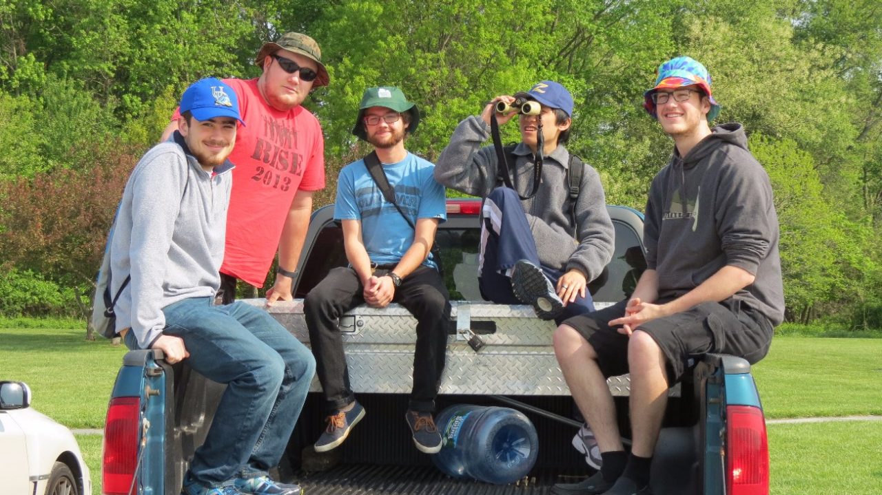 Students in the University of Delaware Blue Hen Birding Club