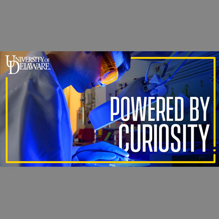 Powered by Curiosity digital graphic example