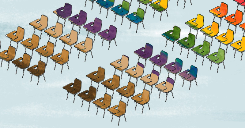 illustration of seats in a classroom