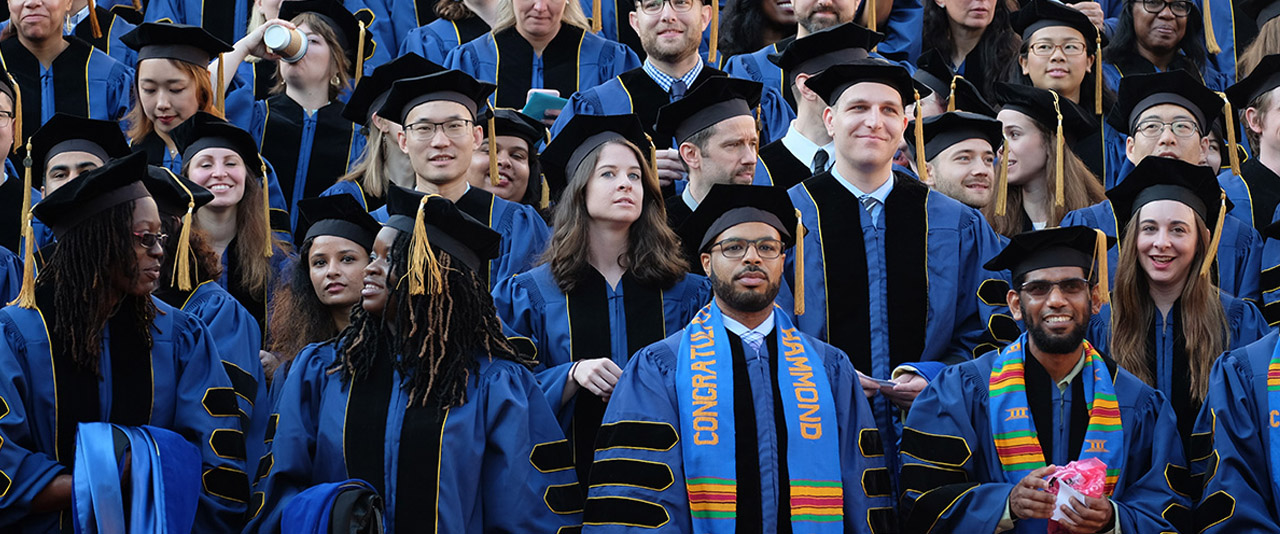 University of Delaware students at doctoral hooding ceremony