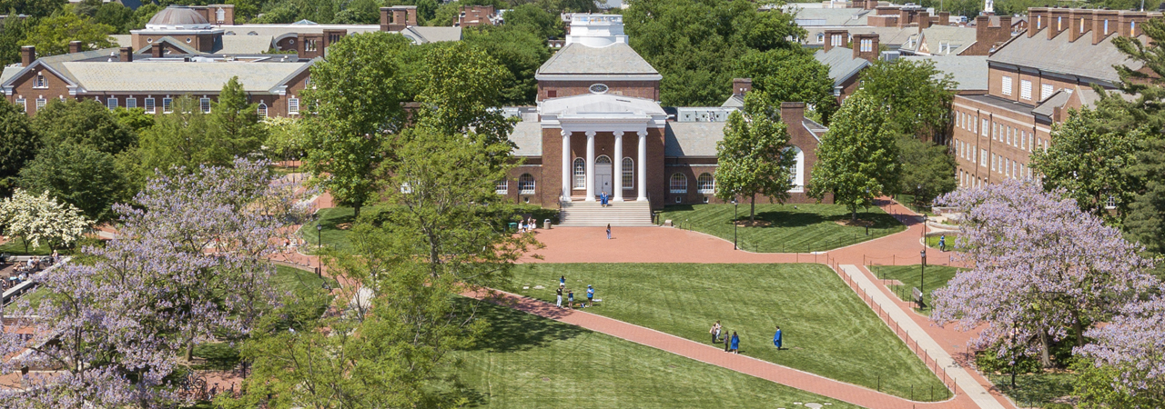 Campus aerial of Memorial and the Green