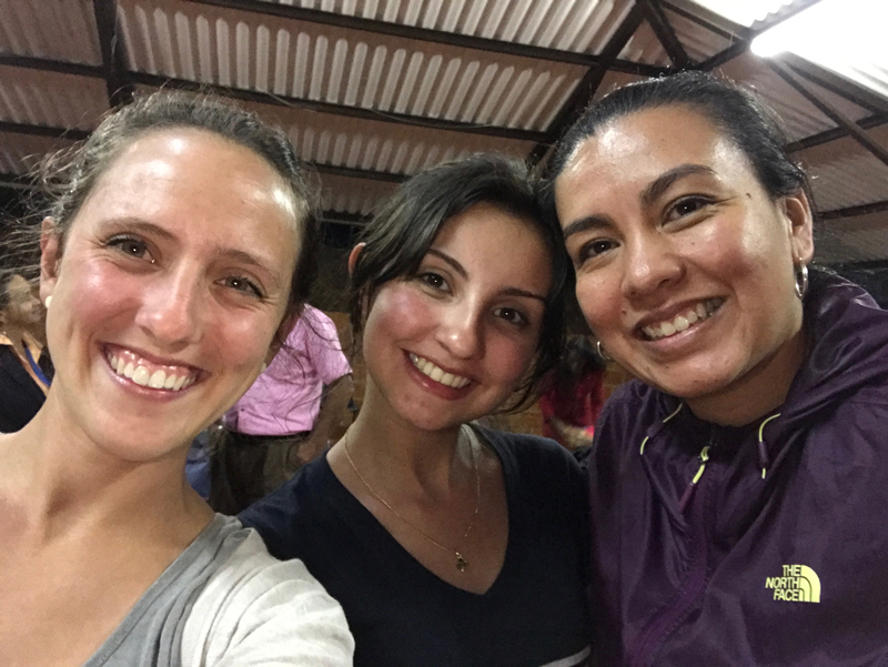 Kendra DeMicco (left) during Peace Camp in Colombia