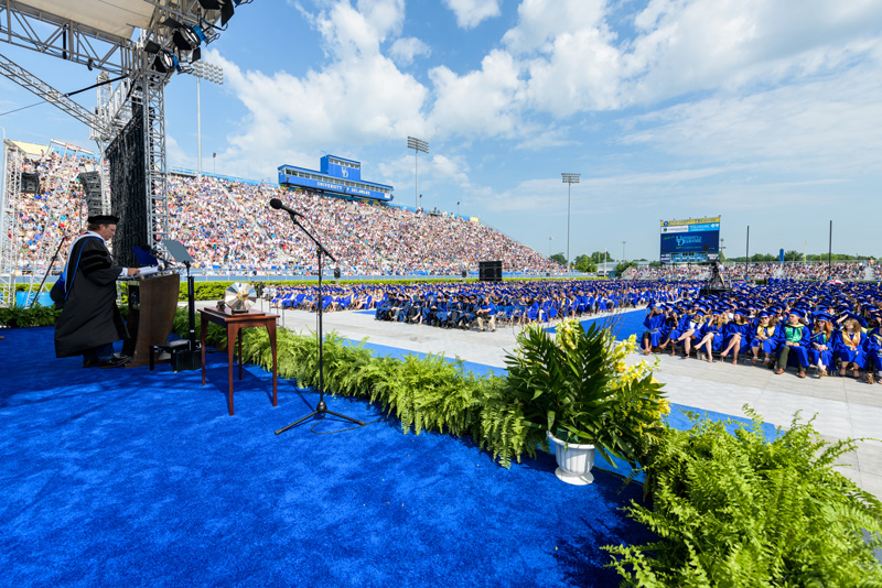 More than 21,000 people attended UD's 2018 Commencement at Delaware Stadium.