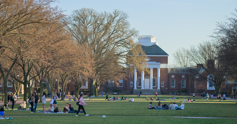 University of Delaware in the spring