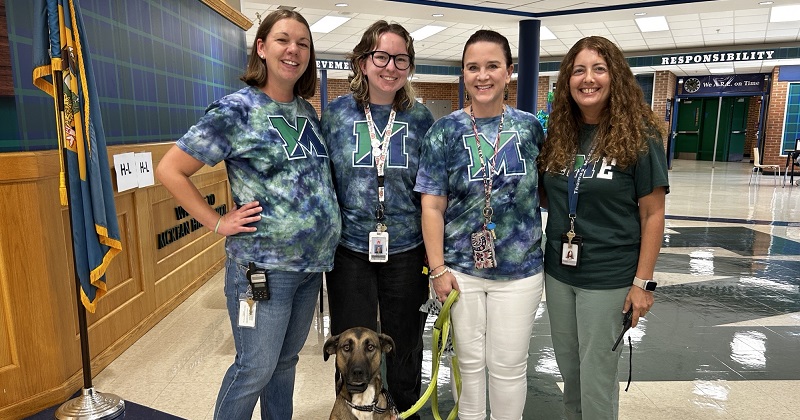 Lauren Dombrowski (second from left) with McKean High School school psychologists Missy Weyl, Elizabeth Mikolajczyk and Jessica Kradjel on the first day of the 2025-2026 school year. Lauren Dombrowski (second from left) with McKean High School school psychologists Missy Weyl, Elizabeth Mikolajczyk and Jessica Kradjel on the first day of the 2025-2026 school year.