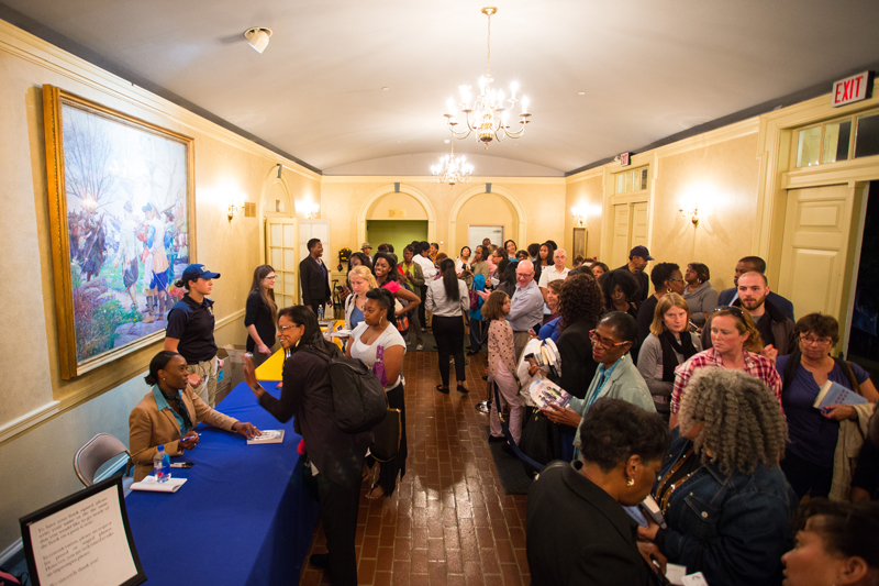 Margot Lee Shetterly signs books Margot Lee Shetterly signs books