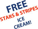 FREE
STARS & STRIPES
ICE
CREAM!