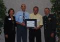 Dennis Flockerzi receiving his ESGR Patriot award from Bob Wardell and ESGR.
