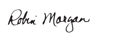 signature of Provost Robin Morgan