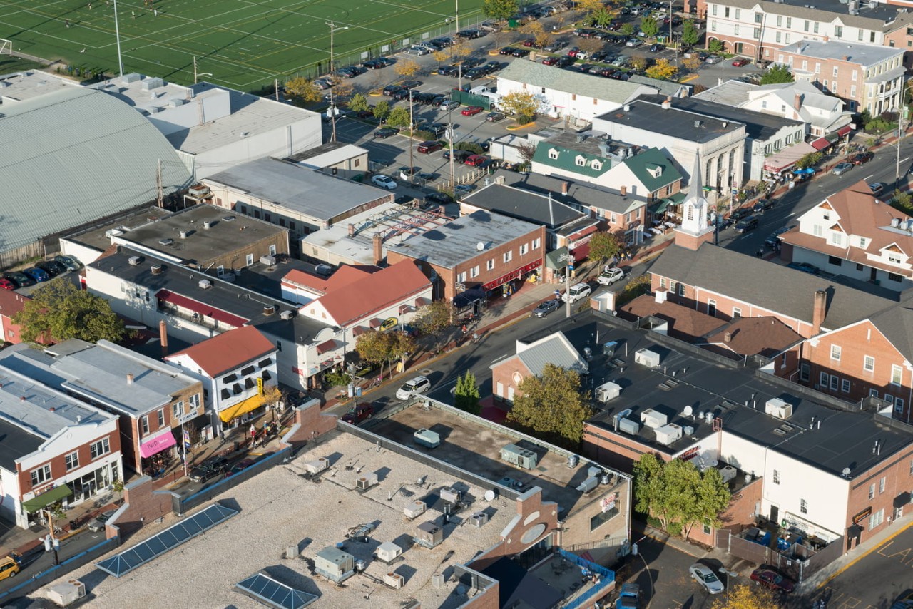 Aerial of Main Street and Newark
