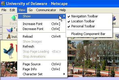 Netscape 4 Toolbars