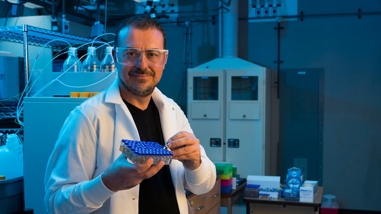 Dr. Dion Vlachos, Chemical & Biomolecular Engineering, does research with energy.