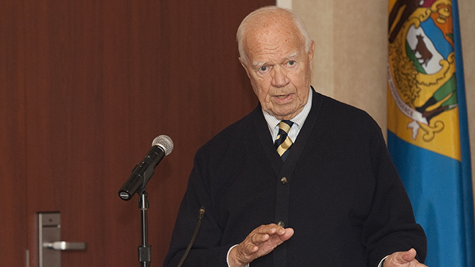 Dr. Wayne Craven gives the first "Professor" lecture entitled "My Intellectual Journey", November 11, 2010 at the Marriott Hotel.