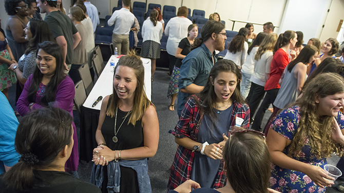 TA orientation at Clayton Hall