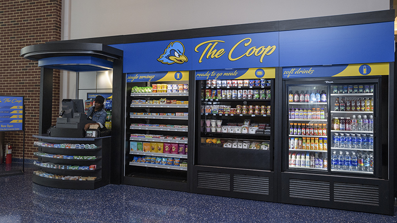 The POD "Coop" inside the new section of the Bob Carpenter Center of the Athletics Complex.