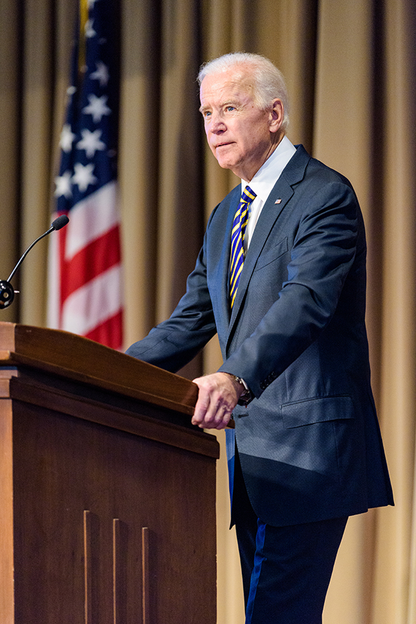 Former Vice President of the United States Joe Biden speaking as the keynote presenter during the 2017 