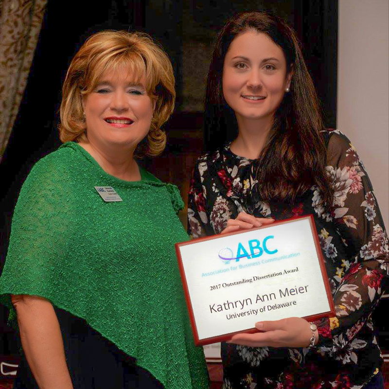 UD’s Meier receives business communication award