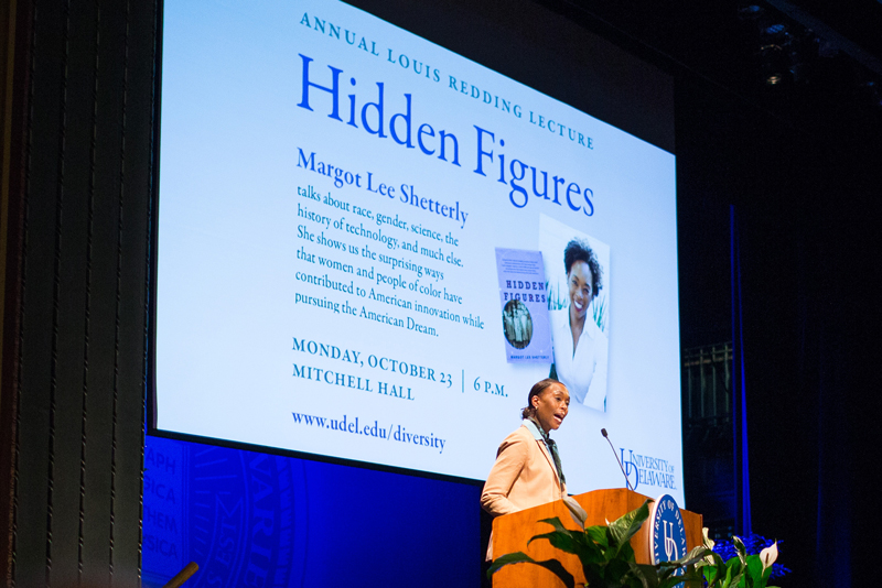 Hidden Figures Presentation with Margot Lee Shetterly at Mitchell Hall Margot Lee Shetterly speaks at Mitchell Hall