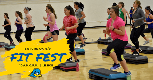 Fit Fest 
Summary: UD students and employees are invited to free fitness classes — including yoga, Pilates, karate and cycle, snacks and body fat testing. Shirts will be awarded to the first 50 participants each hour. View a formal schedule of events.
Date: Saturday, Sept. 9, from 10 a.m. to 2 p.m. 
Location: Carpenter Sports Building (Little Bob)
