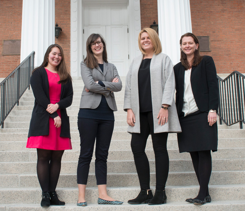 Art History - Mellon Foundation Grant UD art history doctoral students (from left) Meghan Angelos, Emelie Gevalt, Galina Olmsted and Tiarna Doherty are part of the curatorial track program that is supported by the Mellon Foundation.