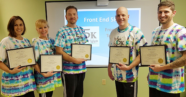 Left to right, Linda Orr, Cynthia Todd, Matthew Chesser, Anthony Angotti and Brian Fusco worked together to complete the Project Management Certificate program.