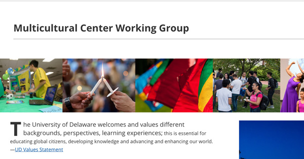 Multicultural Center Working Group (MCWG) invites the UD community to read the consultants’ report, available on its website, and provide comments via a confidential survey.