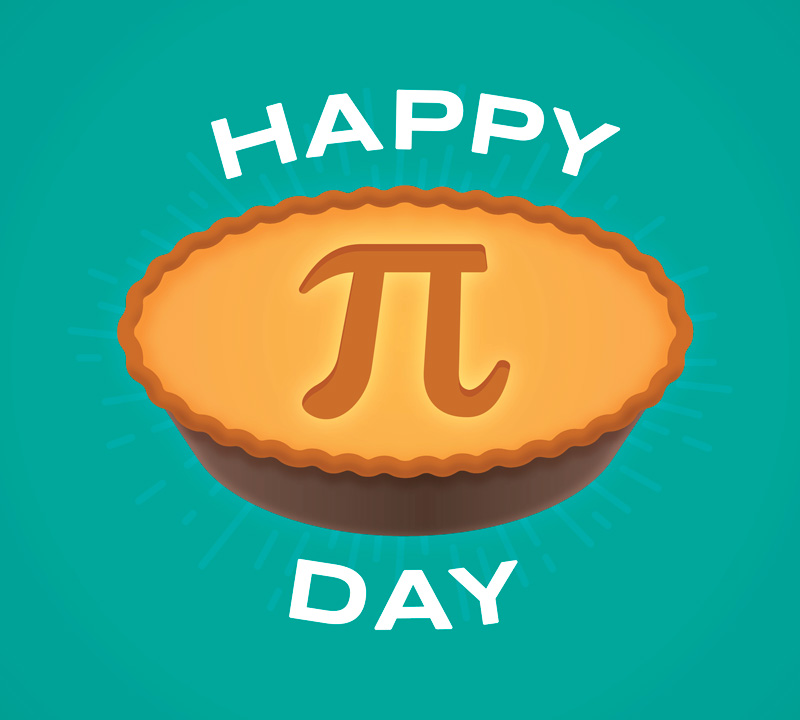Happy Pi Day concept illustration. EPS 10 file. Transparency effects used on highlight elements.