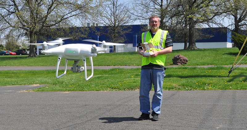 Shortly after completing UD’s initial Professional Drone Pilot Training program, Brian Wagner passed the Federal Aviation Administration’s airman knowledge test and earned his FAA Part 107 remote pilot certificate.