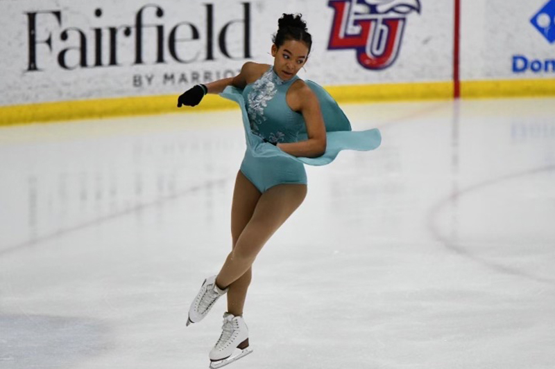 Graduate student and Club Skating member Olivia Tennant is proud to see ice skating continue to diversify. “Howard being here is such a massive step,” she said. “I am so grateful to share this ice with them.”