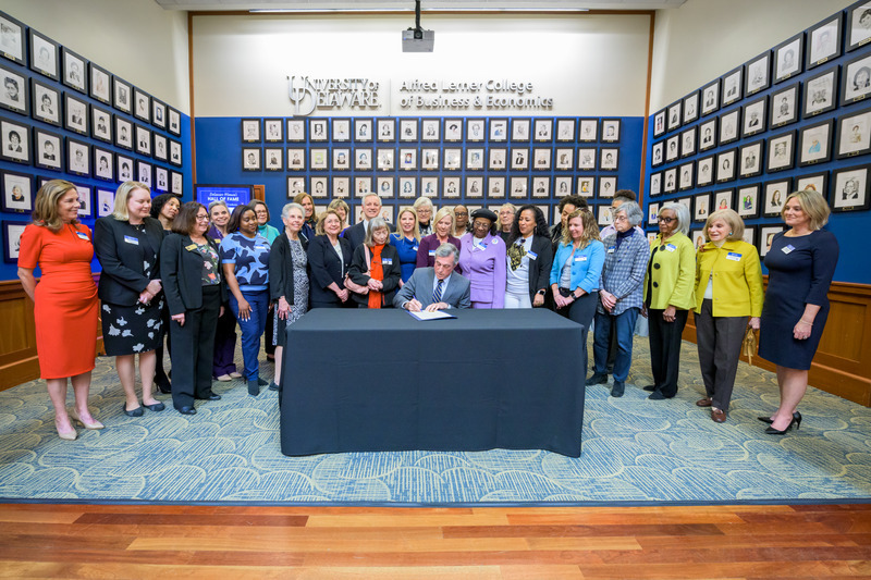 On Monday, March 25, Delaware Gov. John Carney visited the Women’s Hall of Fame Art Exhibition at the University of Delaware for a Women’s History Month proclamation signing.