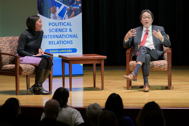 Alice Ba, acting chair of the department of political science and international relations, moderated a Q&A session after Mori’s talk.