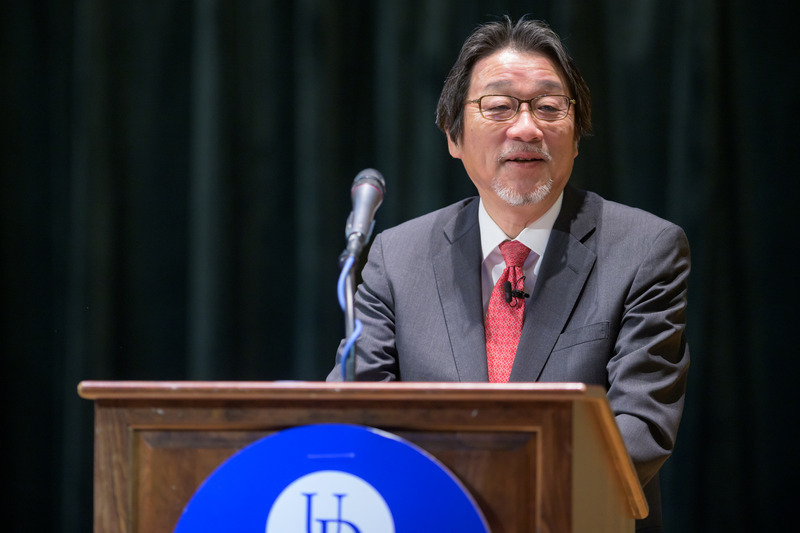 Ambassador and Consul General of Japan in New York Mikio Mori spoke at the University of Delaware on Feb. 20.