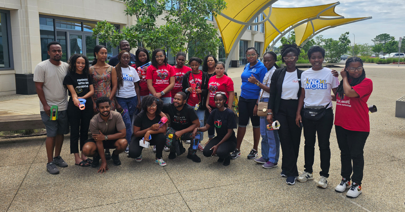 UD Student Engagement Leaders (SELs) and staff led the cohort on many professional and cultural excursions, including a site visit to the Kuumba Academy in Wilmington, Delaware, where they learned about different models of education.