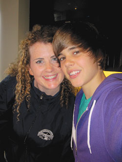 Colleen Broomall and Justin Bieber