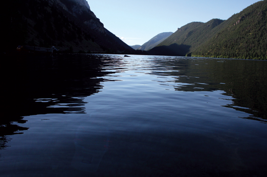 a deep lake in rural British Columbia