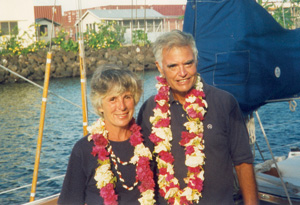 Richard and Edythe Gantt with boat in 1995