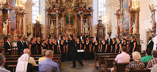 Students in the Chorale led by Paul Head in Germany