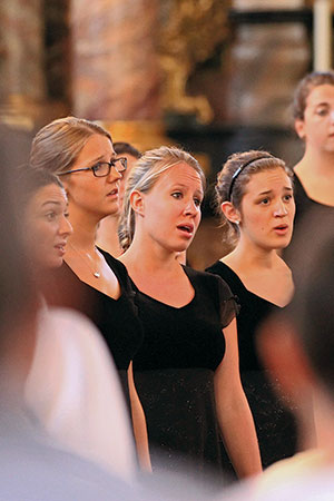 Students in the Chorale led by Paul Head in Germany