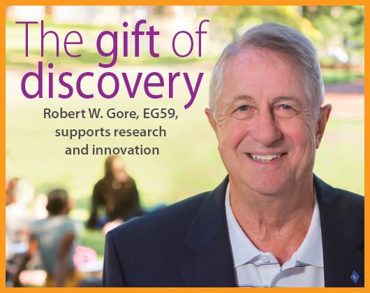 Headline-The gift of discovery Robert W. Gore, EG59, supports research, innovation