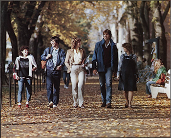 Students on campus in 1984.