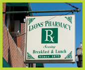 Lyons pharmacy sign