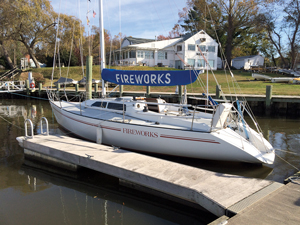 33-foot sailboat newly purchased through crowdfunding for UD Sailing club