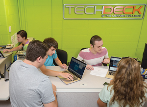TechDeck computer lab with students