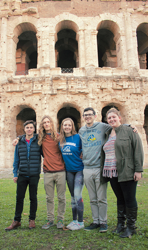 Students from the World Scholars program in Rome