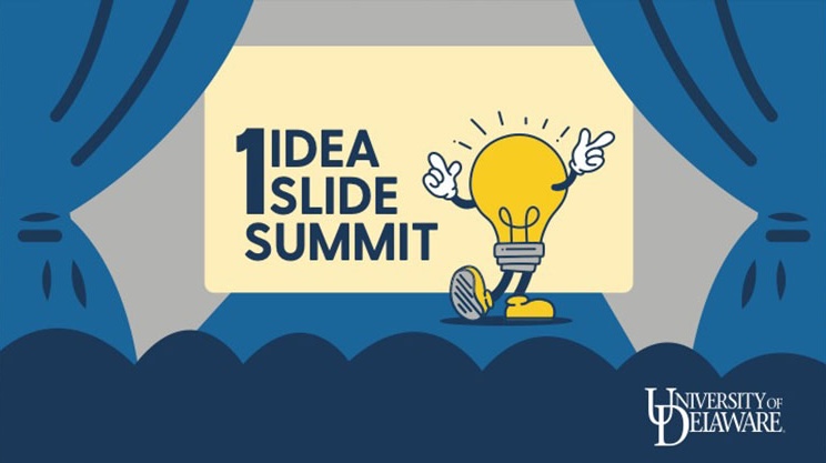 promotional image for the One Idea One Slide Summit