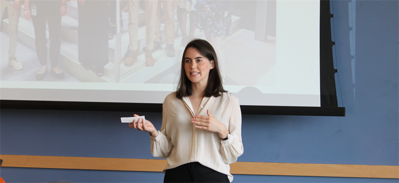 Michaela Doughtery gives her presentation Michaela Doughtery gives her presentation