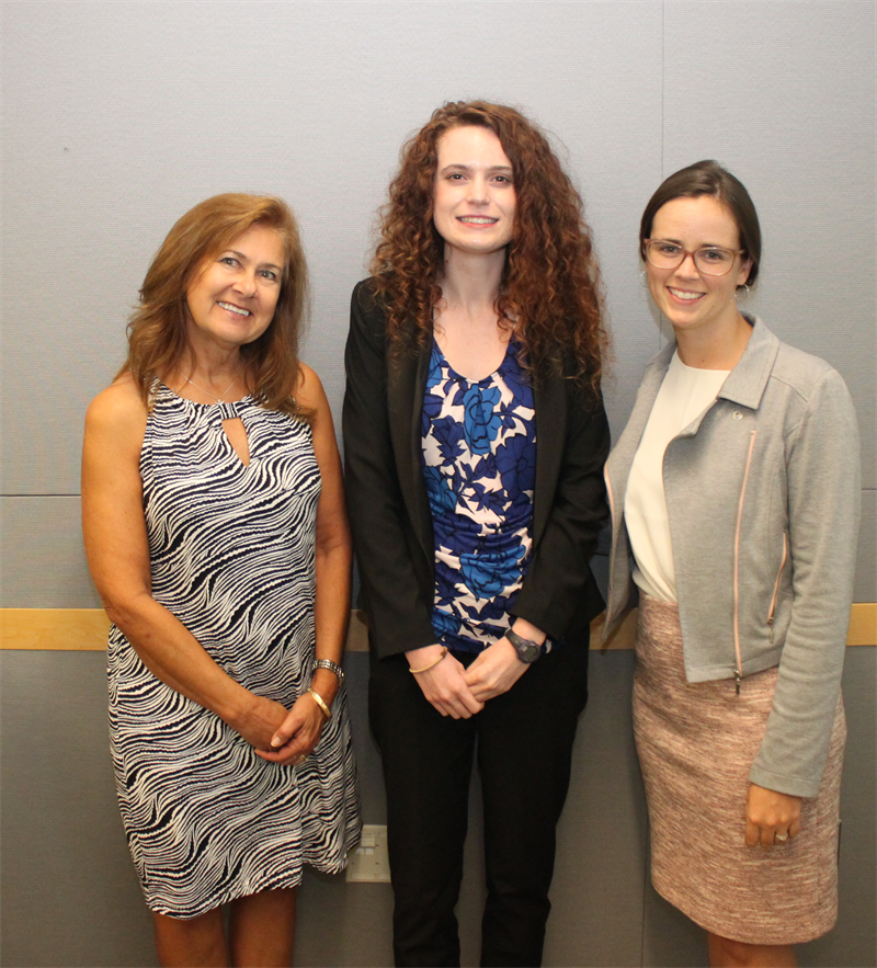 Allison Michalowski with her staff mentors, Marcia Scott and Sarah Pragg. Allison Michalowski with her staff mentors, Marcia Scott and Sarah Pragg.