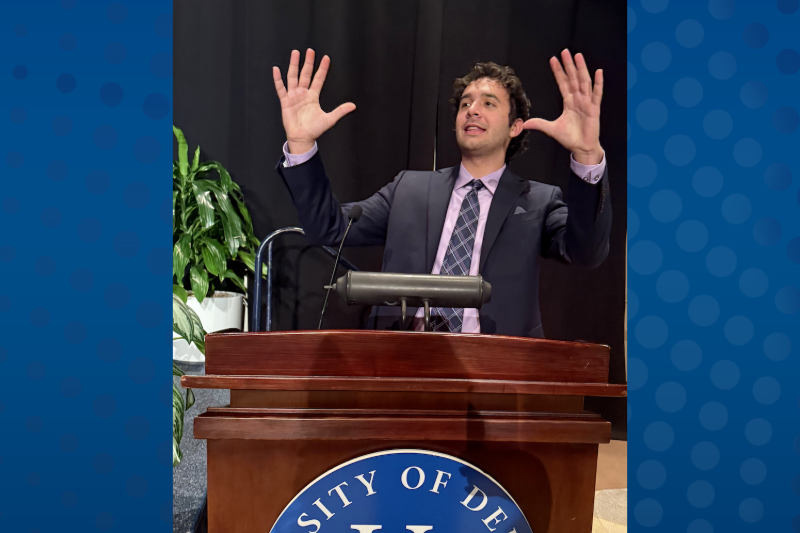 SNF Ithaca Student Leader Ryan Lange at the SNF Ithaca National Student Dialogue