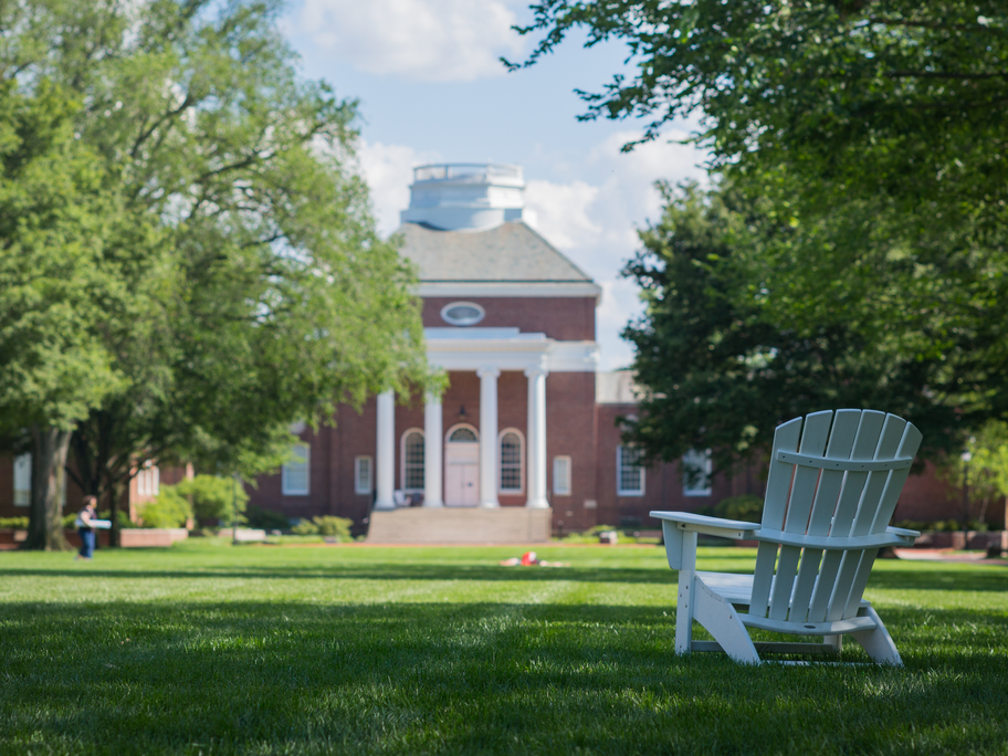 Central Green with Adirondak chair